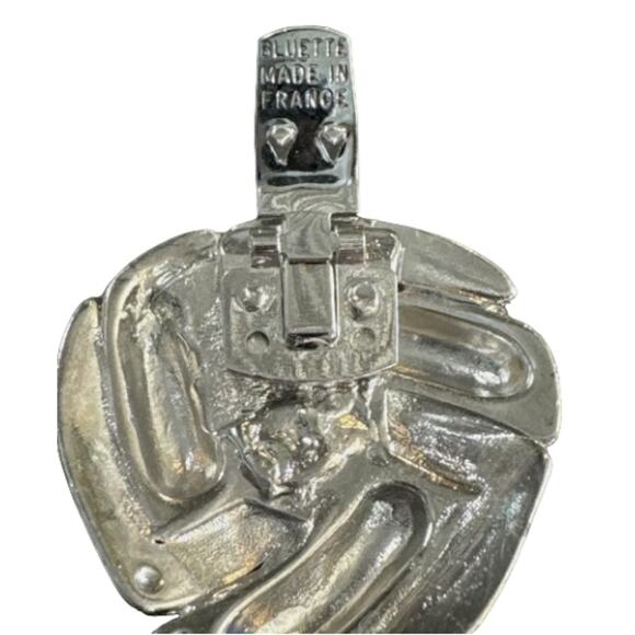 VINTAGE Silver & Gold SHOE Clips - Bluette Shoe Charms - Made In France - Picture 8 of 8